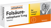 FOLSÄURE RATIOPHARM 5 mg Tabletten - 50St - Folsäure