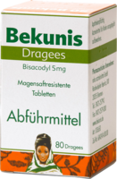 BEKUNIS Dragees Bisacodyl 5 mg magensaftres.Tabl. - 80St - Abführmittel