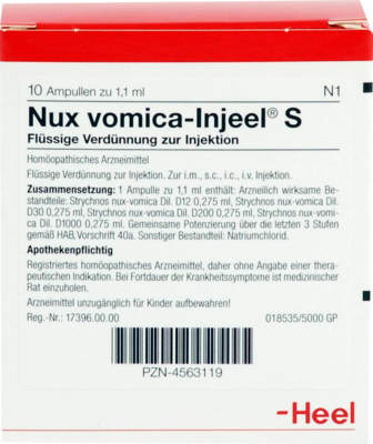 NUX VOMICA INJEEL S Ampullen 10 St