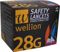 WELLION Safetylancets 28 G Sicherheitseinmallanz. - 25St