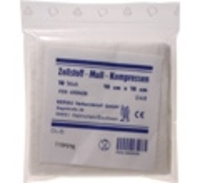 ZELLSTOFF MULLKOMPRESSEN 10x10 cm unsteril - 10St