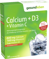 GESUND LEBEN Calcium 800 mg+D3+Vitamin C Br.-Tabl. - 3X10St