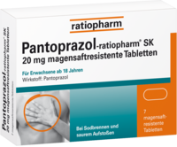PANTOPRAZOL ratiopharm SK 20 mg magensaftres.Tabl. - 7St - Saurer Magen