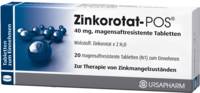 ZINKOROTAT POS magensaftresistente Tabletten - 20St - Selen & Zink