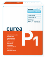 CUREA P1 superabsorb.Wundauflage 7,5x7,5 cm - 25St
