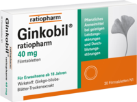 GINKOBIL ratiopharm 40 mg Filmtabletten - 30St - Gedächtnisstärkung
