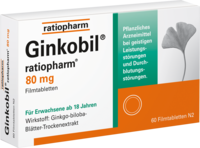 GINKOBIL ratiopharm 80 mg Filmtabletten - 60St - Gedächtnisstärkung