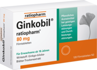 GINKOBIL ratiopharm 80 mg Filmtabletten - 120St - Gedächtnisstärkung