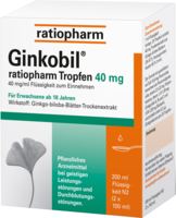 GINKOBIL ratiopharm Tropfen 40 mg - 200ml - Gedächtnisstärkung