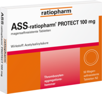 ASS ratiopharm Protect 100 mg magensaftr.Tabletten - 50St - Blutverdünnung