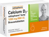CALCIUM D3 ratiopharm forte Brausetabletten - 20St - Calcium & Vitamin D3