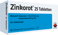 ZINKOROT 25 Tabletten - 20St - Selen & Zink