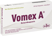 VOMEX A Retardkapseln N - 20St - Übelkeit & Schwindel