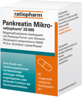 PANKREATIN Mikro ratiop.20.000 magens.Hartkps. - 50St - Verdauungsenzyme