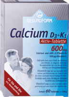 GESUNDFORM Calcium 600 D3+K1 Osteo Tabletten - 60St