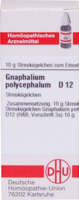 GNAPHALIUM POLYCEPHALUM D 12 Globuli - 10g - F - H