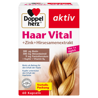 DOPPELHERZ Haar Vital+Zink+Hirseextrakt Kapseln - 60St - Bei Haarausfall