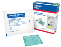 CUTIMED Sorbact Gel Kompressen 7,5x7,5 cm - 12St