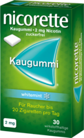 NICORETTE Kaugummi 2 mg whitemint - 30St - Raucherentwöhnung