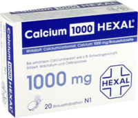 CALCIUM 1000 HEXAL Brausetabletten - 20St - Calcium