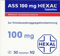 ASS 100 HEXAL Tabletten - 50St - Blutverdünnung