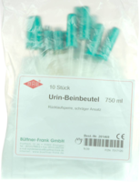 URIN BEINBEUTEL 750 ml Rückl.Sp.m.Abl.schräg - 10St
