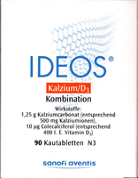 IDEOS 500 mg/400 I.E. Kautabletten - 90St - Calcium & Vitamin D3