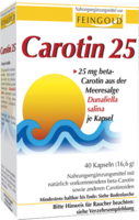 CAROTIN 25 Feingold Kapseln - 40St - Für Haut, Haare & Knochen