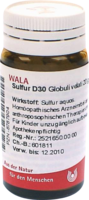 SULFUR D 30 Globuli - 20g