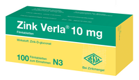ZINK VERLA 10 mg Filmtabletten - 100St - Selen & Zink