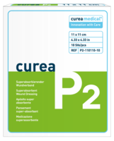 CUREA P2 superabsorb.Wundauflage 11x11 cm - 10St