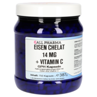EISEN CHELAT 14 mg+Vitamin C GPH Kapseln - 750St