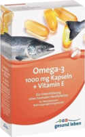 GESUND LEBEN Omega-3 1.000 mg Kapseln+Vitamin E - 60St