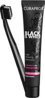 CURAPROX Black is White Kohlezahnpasta und Bürste - 1St - Zahncreme