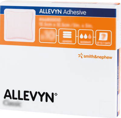 ALLEVYN Adhesive 12,5x12,5 cm haftende Wundauflage 10 St