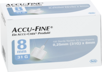 ACCU FINE sterile Nadeln f.Insulinpens 8 mm 31 G - 100St