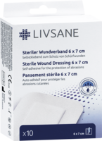 LIVSANE steriler Wundverband 6x7 cm - 10St