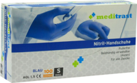 MEDITRAST Nitril Handschuh unste.puderfrei S blau - 100St