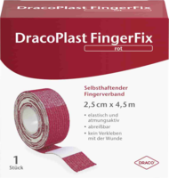 DRACOPLAST FingerFix 2,5 cmx4,5 m m.Wundk.rot - 1St