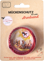 MÜCKENSCHUTZ Armband PU-Leder rot KDA - 1St