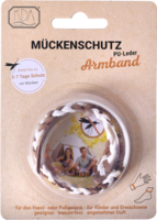 MÜCKENSCHUTZ Armband PU-Leder braun/weiß KDA - 1St