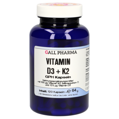VITAMIN D3+K2 GPH Kapseln 120 St