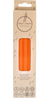 MEHRWEG-TRINKHALME Silikon 12 mm/19 cm orange - 4St