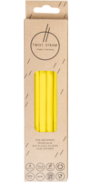 MEHRWEG-TRINKHALME Silikon 8 mm/19 cm gelb - 4St