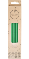 MEHRWEG-TRINKHALME Silikon 12 mm/19 cm hellgrün - 4St