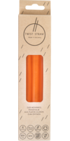 MEHRWEG-TRINKHALME Silikon 12 mm/19 cm orange klar - 4St