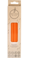 MEHRWEG-TRINKHALME Silikon 10 mm/19 cm orange - 4St