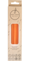 MEHRWEG-TRINKHALME Silikon 10 mm/19 cm orange klar - 4St