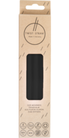 MEHRWEG-TRINKHALME Silikon 10 mm/19 cm schwarz - 4St