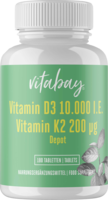 VITAMIN D3 DEPOT 10.000 I.E.+Vitamin K2 200 µg Tab - 180St